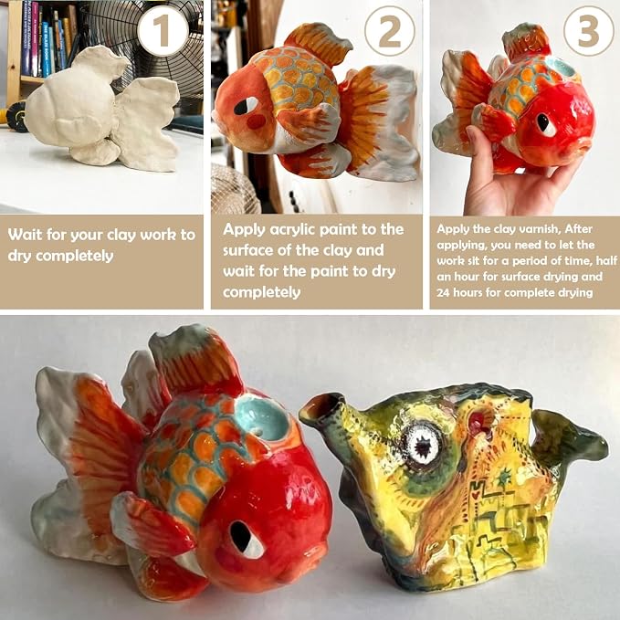 200ml Air Dry Clay Glaze, Waterproof and Scratch Resistant, Design - Image 5