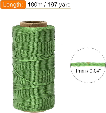 MECCANIXITY Waxed Thread, 197 Yard 1mm 210D Flat Wax Thread Polyester Waxed - Image 2