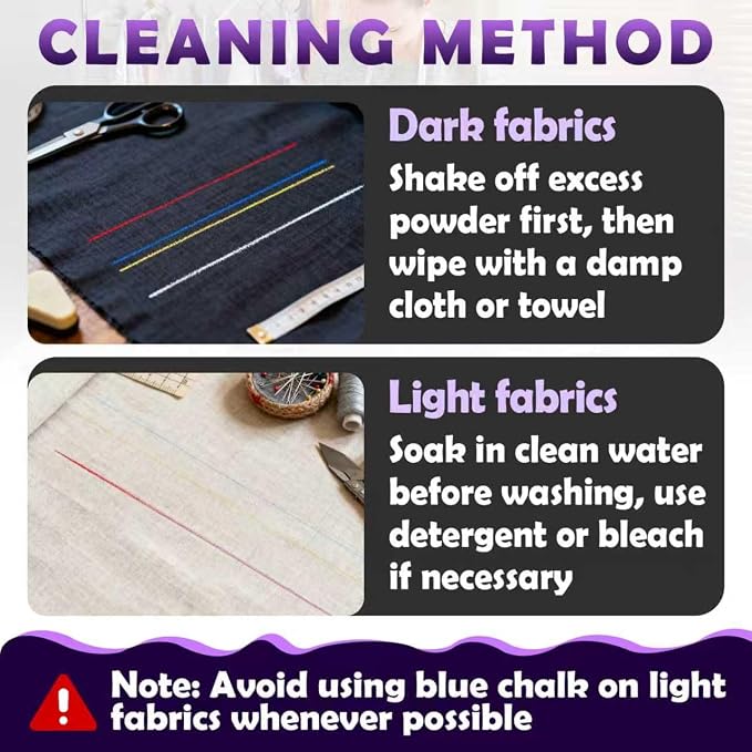 4PCS Sewing Chalk for Fabric, Wipeable and Washable Fabric Chalk for Sewing - Image 6