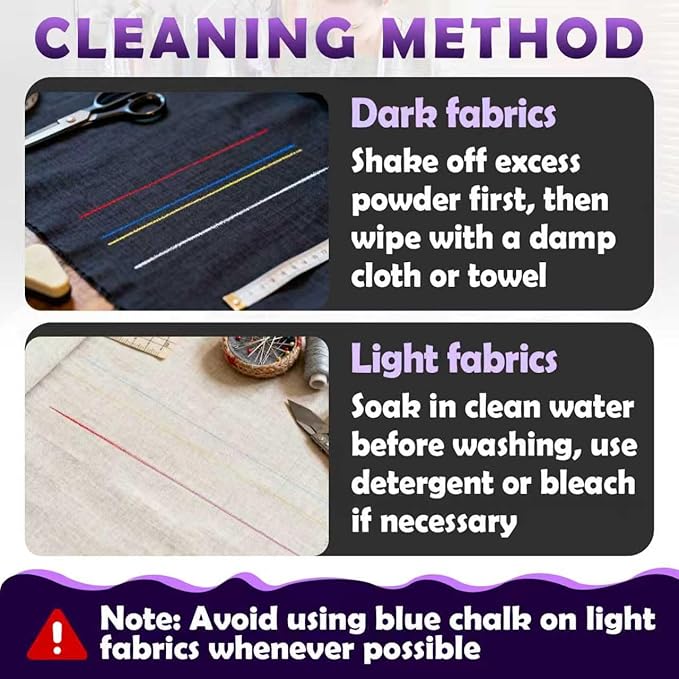 3PCS Sewing Chalk for Fabric, Wipeable and Washable Fabric Chalk for Sewing - Image 6