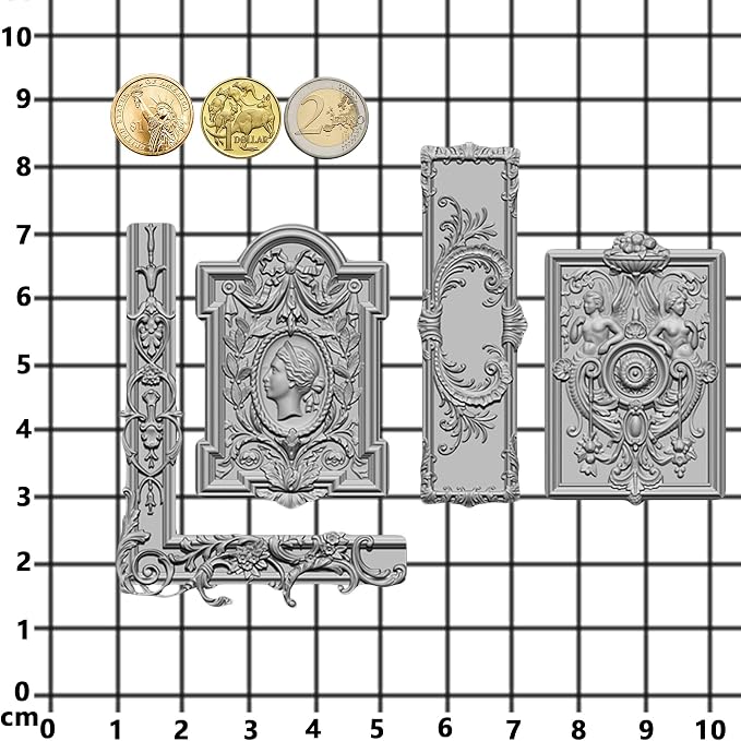 Art Mold for Polyclay Air Dry Clay Plaster, Frame and Plaque - Image 5