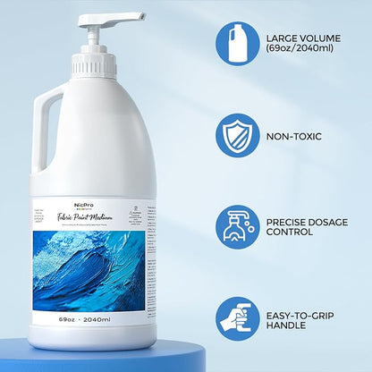 Nicpro Professional Effects Fabric Medium, 69oz Bottle - Image 7