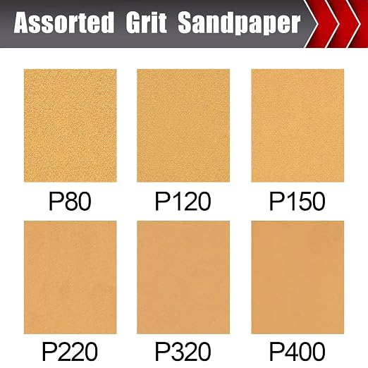 50 Pcs 1/4 Sheet Sandpaper, Premium Sand Paper 80/120/150/220/320/400 Grit - Image 6