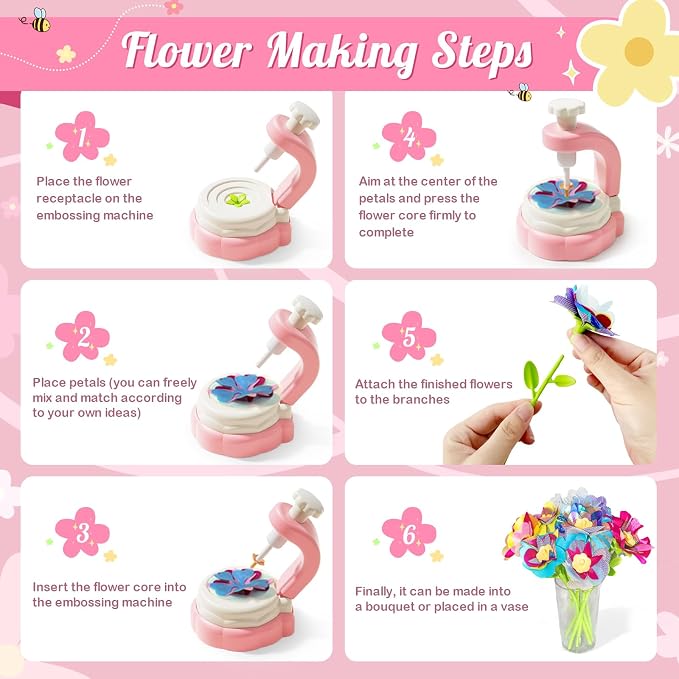 Glotrove Fabric Flower Bouquets Toys, Arts and Crafts - Image 6