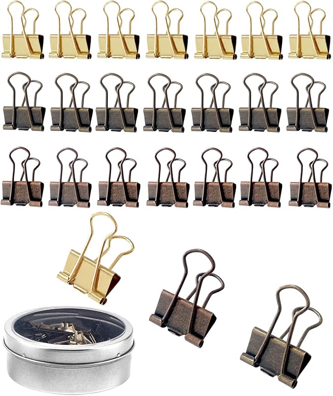 Mini Binder Clips 0.75in 24-Pack by SHAOUMAN
