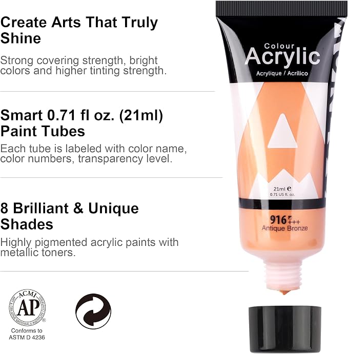 AUREUO Metallic Acrylic Paint Set - Image 4
