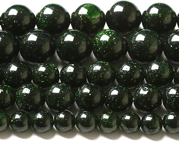8MM 90pcs Natural Green Sandstone Energy Healing Beads Round Loose Beads by Unknown