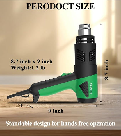 1800W Heat Gun with LCD Digital Display, Variable Temperature Control - Image 7
