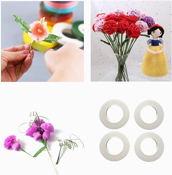 4 Rolls 1/2 Inch Floral Tapes Florist Wraps - Image 4