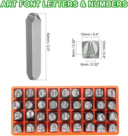 HARFINGTON 36pcs Metal Stamping Kit 5/16" Steel Uppercase Letter and Number - Image 2