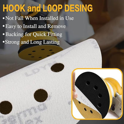 110PCS 5 Inch 8 Hole Sanding Discs - Image 6