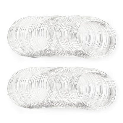 200 Loops Memory Steel Wire for Jewelry Making Supplies, 0.6mm Bangle Bracelet by yuntop