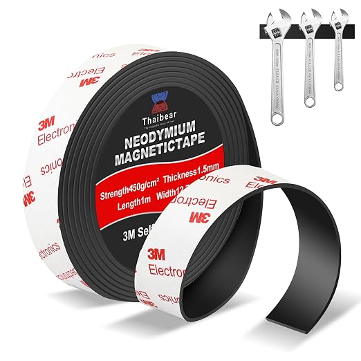Neodymium Magnetic Tape, Flexible Magnet Tape Strips Roll by Thaibear