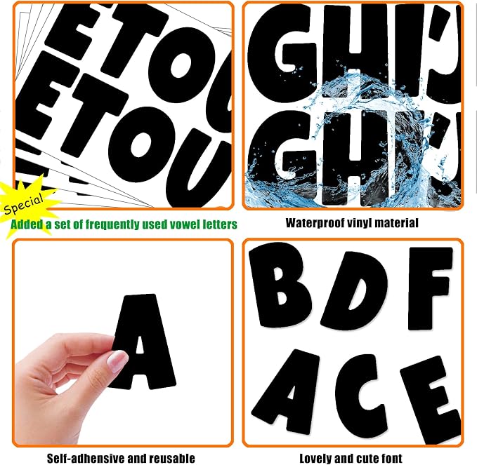 Bemeol 360 Pcs 30 Sheets Bulletin Board Letters 2.5 Inches Alphabet Stickers - Image 4