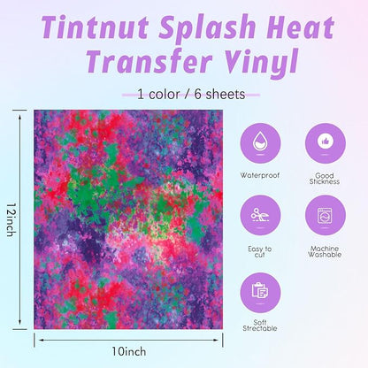 Tintnut Purple Splash Heat Transfer Vinyl - Image 2
