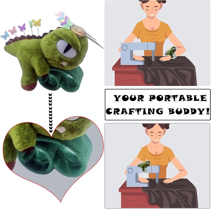 Cute Dinosaurs Wrist Pin Cushion - Image 3