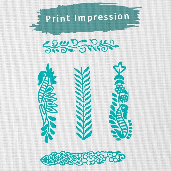 HASHCART® Pottery Printing Blocks Stylish Border Pattern Wooden Stamps - Image 3