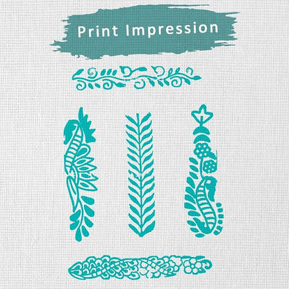 HASHCART® Pottery Printing Blocks Stylish Border Pattern Wooden Stamps - Image 3