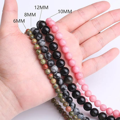 32PCS 12MM Aquatic Agate Stone Beads Energy Healing Beads - Image 7