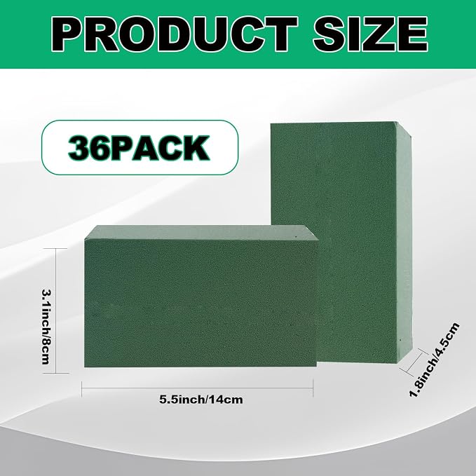 TANEMUDO 36 Packs Floral Foam Blocks Wet & Dry - Image 2