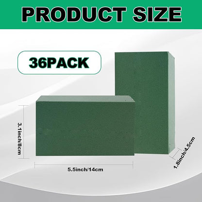 TANEMUDO 36 Packs Floral Foam Blocks Wet & Dry - Image 2
