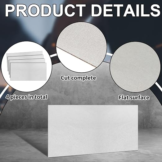 Zonon 4 Pcs 20 Gauge Steel Sheet Metal Cold Roll Steel Sheet 12" x 6" x 0.032" - Image 3