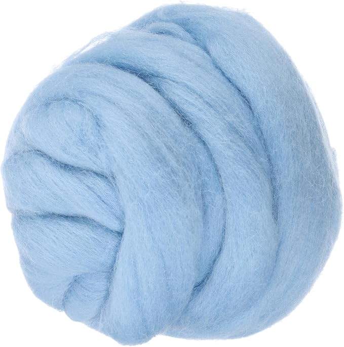 PATIKIL Wool Roving Yarn, 250G/8.8OZ Felting Wool Pure Roving Yarn, Moon Blue by PATIKIL