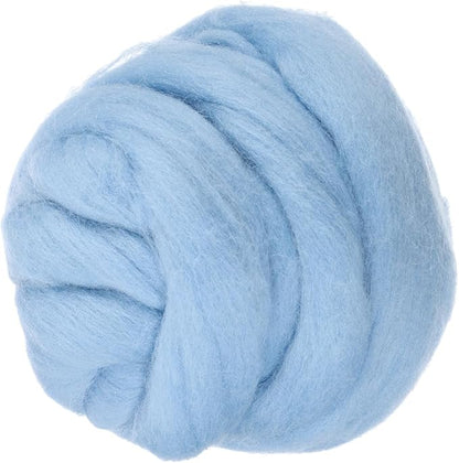 PATIKIL Wool Roving Yarn, 250G/8.8OZ Felting Wool Pure Roving Yarn, Moon Blue by PATIKIL