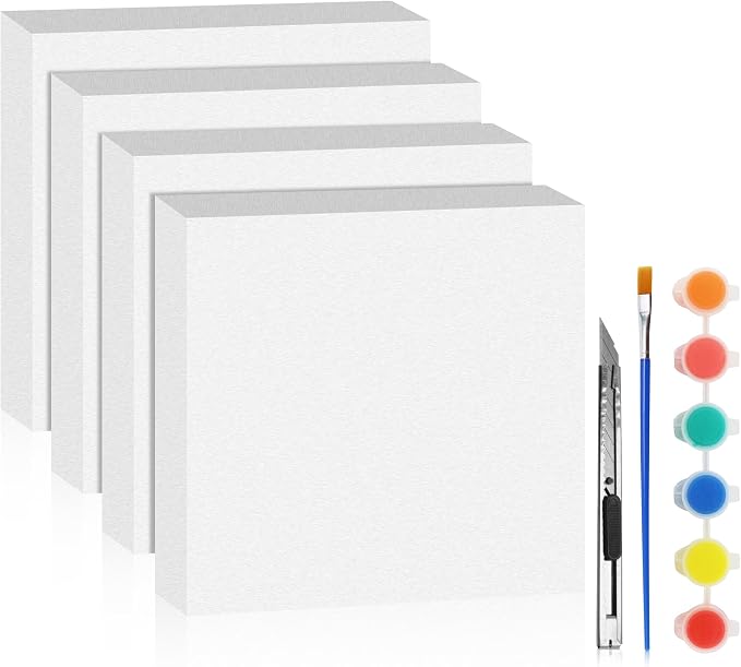 LuckyFoam White 4 Pack 12x12x2 inch Foam Sheets 2 Inch Thick Polystyrene by LuckyFoam