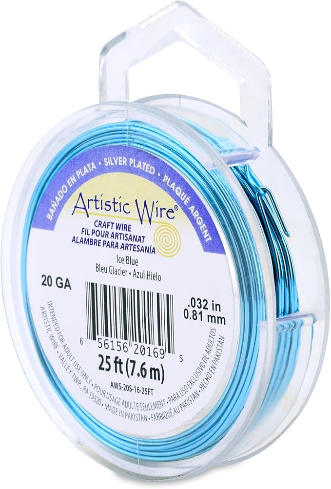 Artistic Wire, 20 Gauge Silver Plated Tarnish Resistant Colored Copper Craft by ArtisticWire