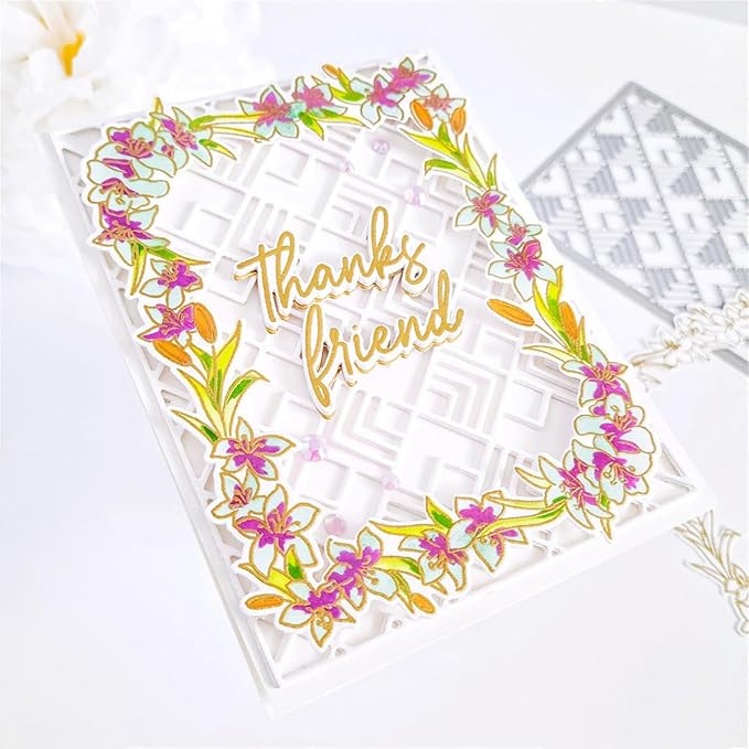 Cutting Dies Metal Stencils Scrapbooking Tools Flowers Lace Frame DIY Embossing - Image 3