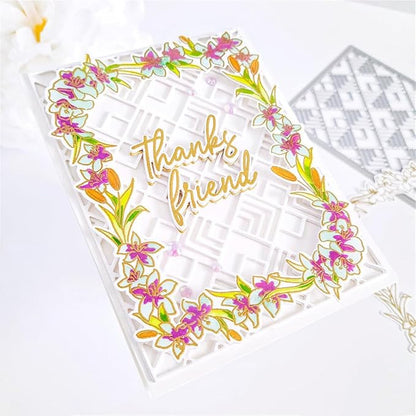 Cutting Dies Metal Stencils Scrapbooking Tools Flowers Lace Frame DIY Embossing - Image 3