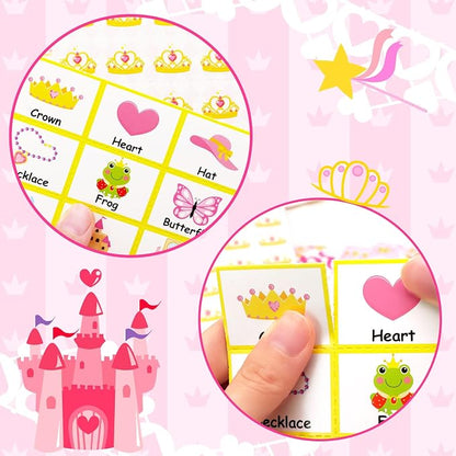 Pink Princess Bingo Game 24 Players Bingo Games Cards - Image 5