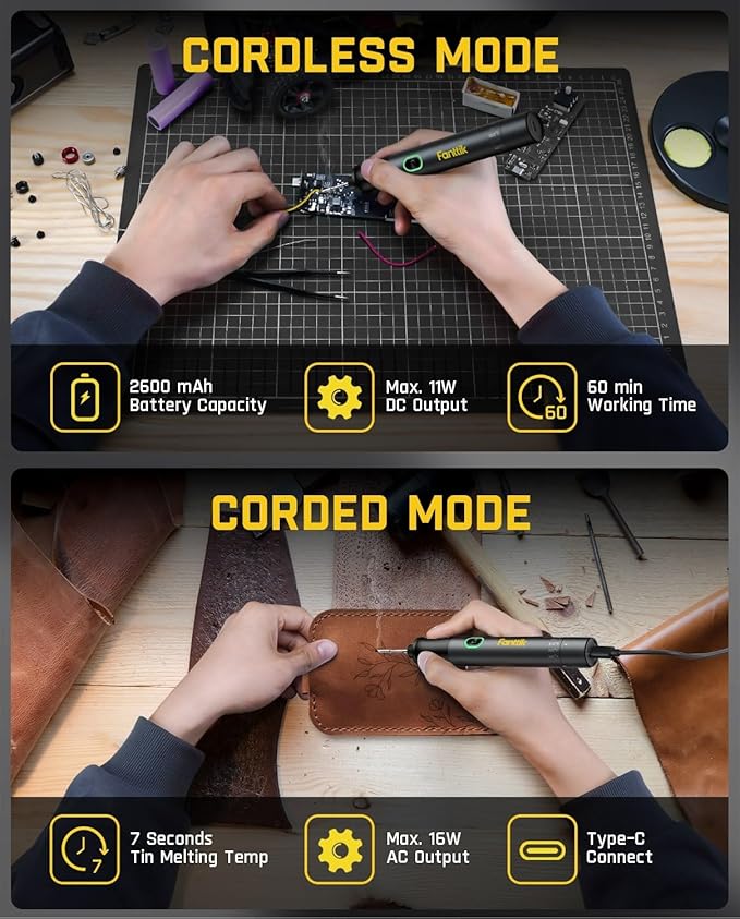 Fanttik T1 Max Soldering Iron Kit, Cordless Soldering Iron, 7 Seconds Fast - Image 3