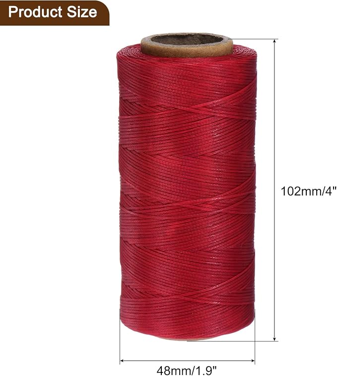uxcell Leather Sewing Waxed Thread, 284 Yards / 260m 0.8mm 150D Flat Polyester - Image 6