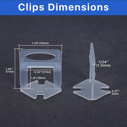 Tile Leveling System Clips Spacers Tile Leveler Clips DIY Tile Leveler Spacers - Image 2