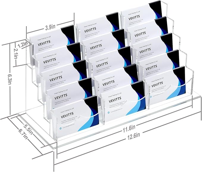 Acrylic Business Card Holder for Desk Multiple Business Card Holders Business - Image 2