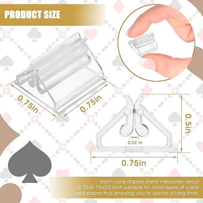 Table Number Place Card Playing Card Holders 60 Pack, Small Clear Acrylic - Image 3
