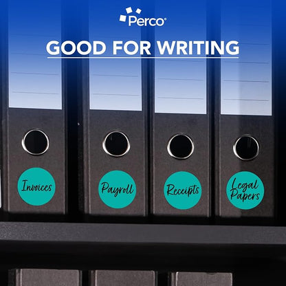 Perco Teal 3-Inch Round Circle Dot Sticker Labels - Image 6