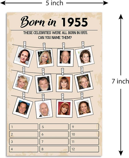70th Birthday Party Games, Born in 1955 Games Bundle, Birthday Party Supplies - Image 2