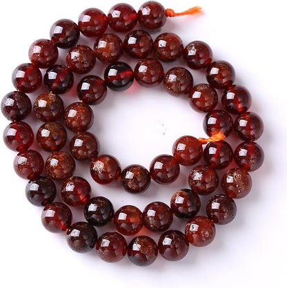 6MM 60PCS Natural Orange Garnet Beads Round Loose Beads - Image 5