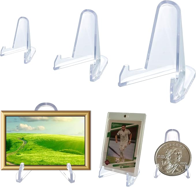 36 Packs Acrylic Easel Stands Display Stands/Plate Stands Coin Display Easel by TERDEWE