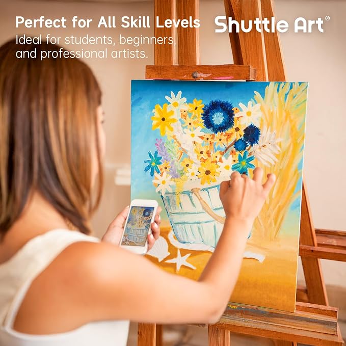 Shuttle Art Painting Canvas Panels, 36 Pack, 100% Cotton, Primed White Canvas - Image 7