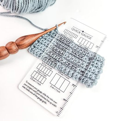 Quick Gauge Ruler, Gauge Ruler for Knitting and Crochet, Scarf Keychain - Image 3