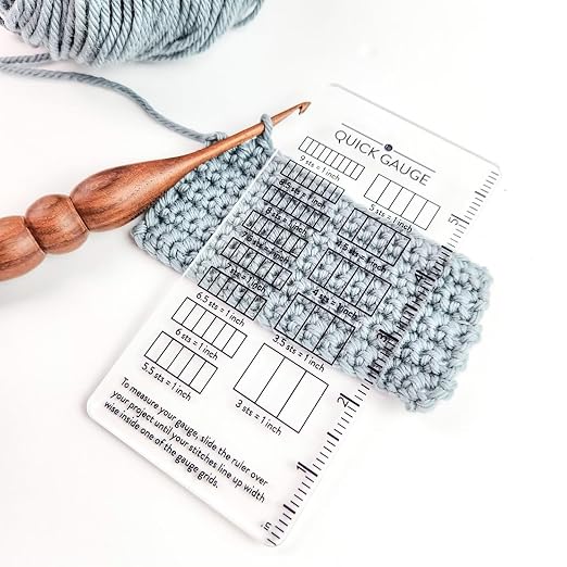 Quick Gauge Ruler, Gauge Ruler for Knitting and Crochet, Scarf Keychain - Image 3