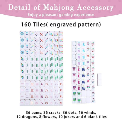 American Mahjong Set 160 Quality White Tiles American Mahjong Game Set - Image 3