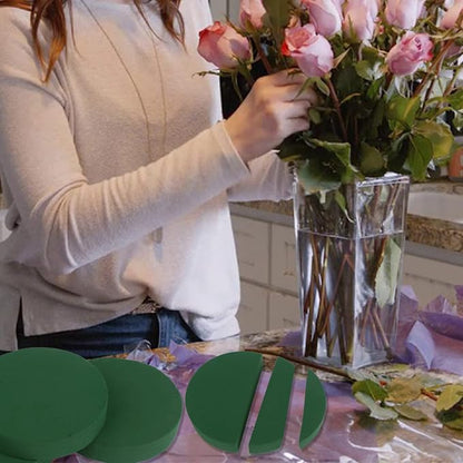 KIMOBER 10PCS 8" Large Round Floral Foam Bricks, Wet Green Foam Blocks - Image 6