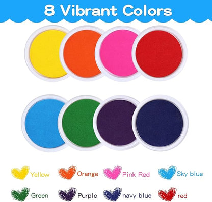 MoloTAR 8 Colors Rainbow Washable Large Ink Pads - Image 3