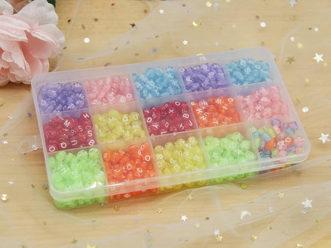 8 Pack 15 Grids Plastic Bead Organizer Box 6.8 * 3.86 * 0.87 inches Clear - Image 8