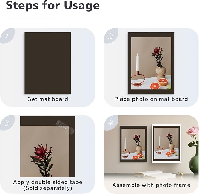Golden State Art, 9x12 Uncut Photo Mat Matboard - Image 6
